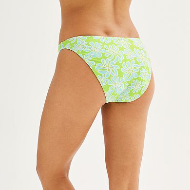 Juniors' Ninety-Nine° High Leg V-Waist Cheeky Bikini Bottoms