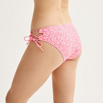 Juniors' Ninety-Nine° Lace-Up Hipster Bikini Bottoms