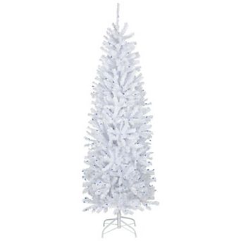 Northlight 6.5-ft. Pre-Lit Blue Lights Slim Geneva White Spruce Artificial Christmas Tree