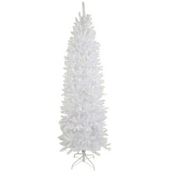 Northlight 9-ft. Pre-Lit Clear Lights Rapids White Pine Pencil Artificial Christmas Tree