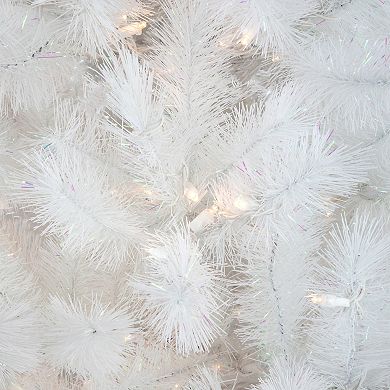 Northlight 7.5-ft. Pre-Lit Warm White LED Lights White Alaskan Pine Artificial Christmas Tree
