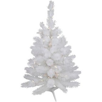 Northlight 3 in Pre-Lit Warm White LED Lights White Alaskan Pine Artificial Christmas Tree