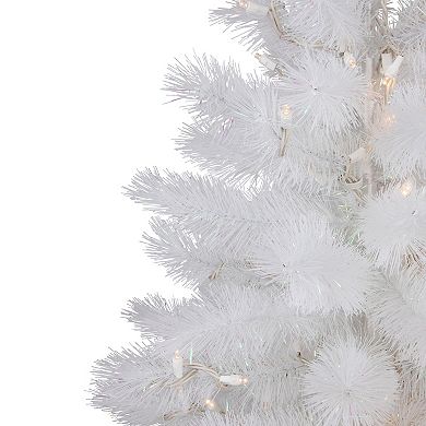 Northlight 3-in. Pre-Lit Warm White LED Lights White Alaskan Pine Artificial Christmas Tree