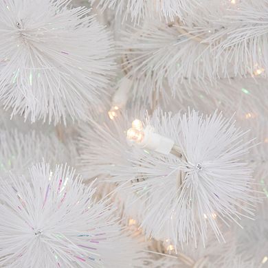 Northlight 3-in. Pre-Lit Warm White LED Lights White Alaskan Pine Artificial Christmas Tree