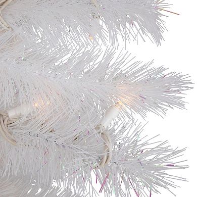 Northlight 3-in. Pre-Lit Warm White LED Lights White Alaskan Pine Artificial Christmas Tree