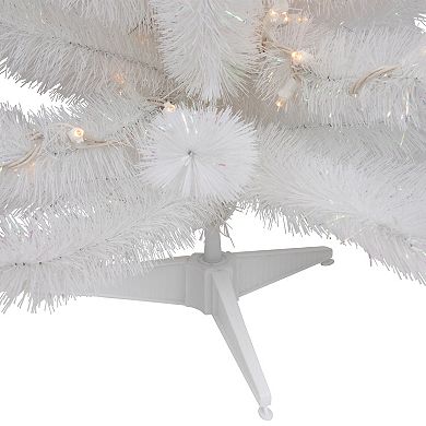 Northlight 3-in. Pre-Lit Warm White LED Lights White Alaskan Pine Artificial Christmas Tree