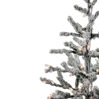 Northlight 3' Pre-Lit Flocked Alpine Twig Artificial Christmas Tree - Warm White Lights