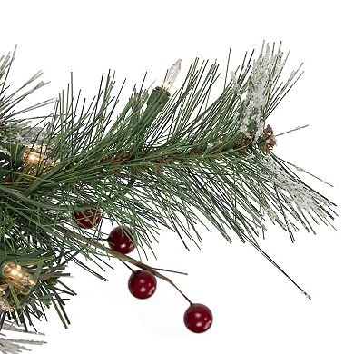 Northlight 4-ft. Pre-Lit Clear Lights Frosted Carolina Berry Spruce Artificial Christmas Tree