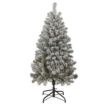Northlight 4.5-ft. Pre-Lit Multi Lights Flocked Madison Pine Artificial Christmas Tree