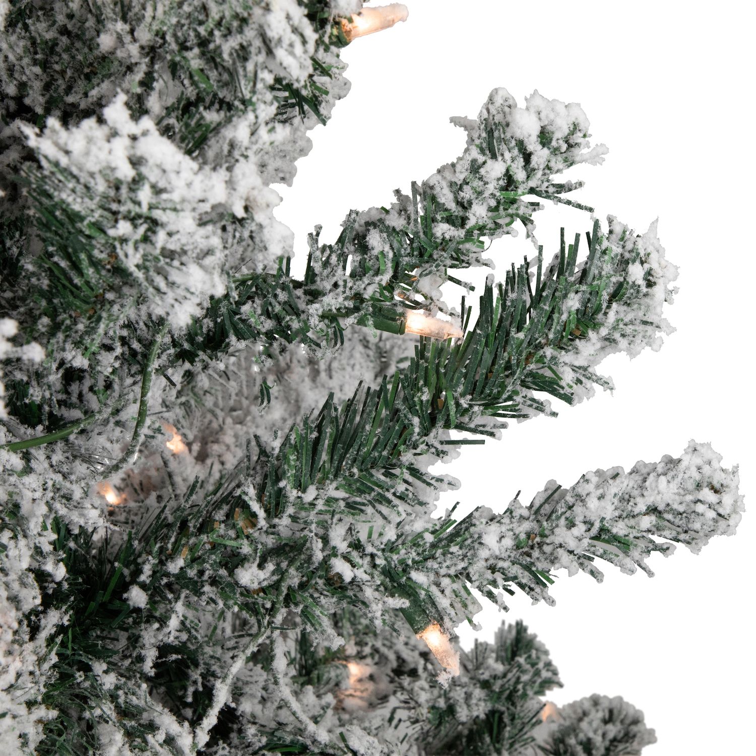 Northlight 4-ft. Pre-Lit Clear Lights Flocked Pine Artificial Christmas ...