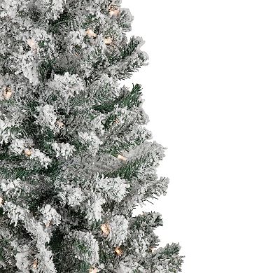 Northlight 4-ft. Pre-Lit Clear Lights Flocked Pine Artificial Christmas Tree