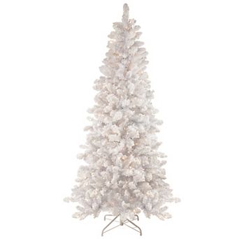 Northlight 6.5-ft. Pre-Lit Warm White LED Lights Medium Flocked Norway Pine Artificial Christmas Tree
