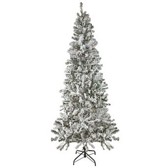 Northlight 6-ft. Pre-Lit Clear Lights Slim Flocked Pine Artificial Christmas Tree