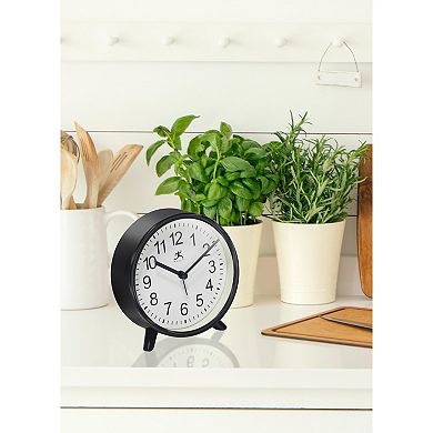 Infinity Instruments 5.75-in. Round Alarm Clock