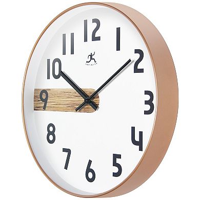 Infinity Instruments 12-in. Round Contemporary Wall Clock with Silent Movement