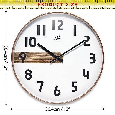 Infinity Instruments 12-in. Round Wall Clock with Silent Movement