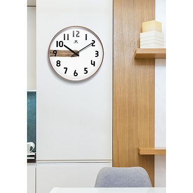 Infinity Instruments 12-in. Round Contemporary Wall Clock with Silent Movement