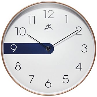 Infinity Instruments 12 in Round Contemporary Wall Clock with Silent Movement