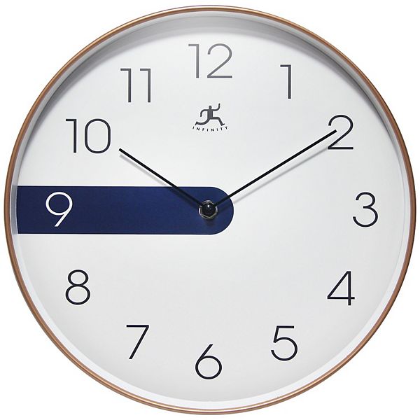 Infinity Instruments 12in. Round Wall Clock with Silent Movement