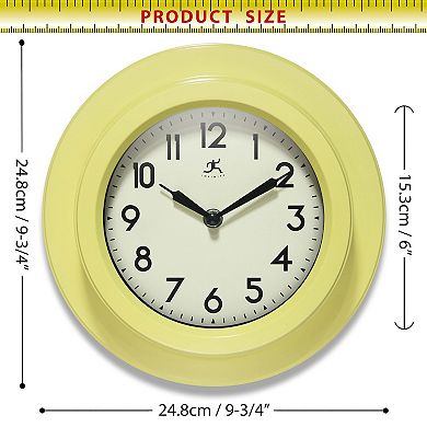 Infinity Instruments 9.75-in. Round Wall Clock with Silent Movement