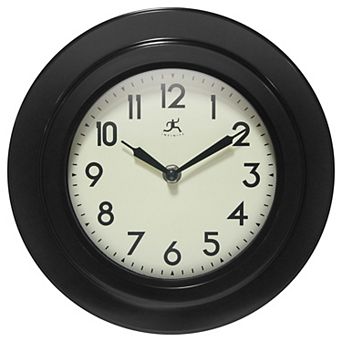 Infinity Instruments 9.75 in Round Wall Clock with Silent Movement