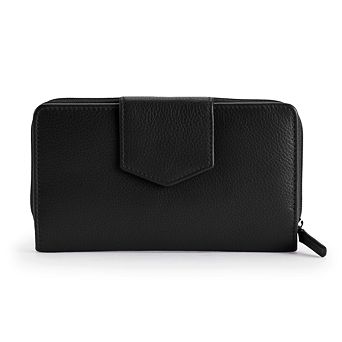 ili Pointed Tab RFID-Blocking Leather Wallet