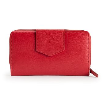 ili Pointed Tab RFID-Blocking Leather Wallet