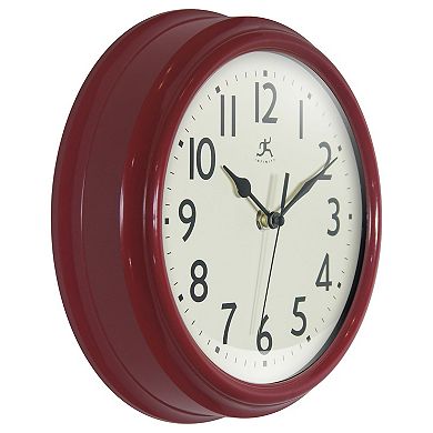 Infinity Instruments 9.5-in. Round Wall Clock with Silent Movement