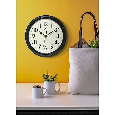 Infinity Instruments 9.5-in. Round Wall Clock with Silent Movement