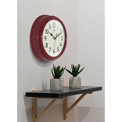 Infinity Instruments 9.5-in. Round Wall Clock with Silent Movement