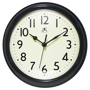 Infinity Instruments 9.5 in Round Wall Clock with Silent Movement