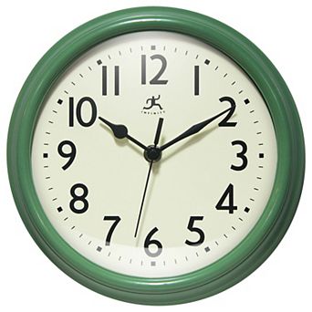 Infinity Instruments 9.5 in Round Wall Clock with Silent Movement