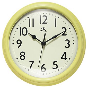 Infinity Instruments 9.5 in Round Wall Clock with Silent Movement
