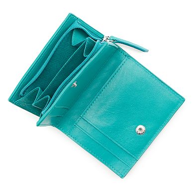 ili RFID-Blocking Small Leather Snap Wallet