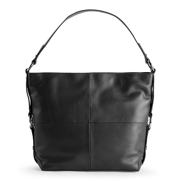 ili RFID-Blocking Large Leather Hobo Bag