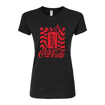 Juniors' Coca-Cola Can Fitted Coke Graphic Tee