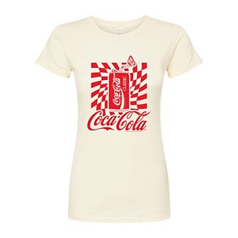 Juniors' Coca-Cola Can Fitted Coke Graphic Tee