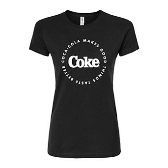 Juniors' Coca-Cola Taste Better Fitted Coke Graphic Tee