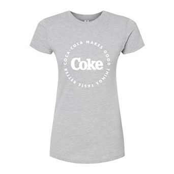 Juniors' Coca-Cola Taste Better Fitted Coke Graphic Tee