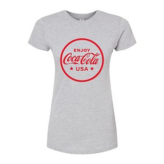 Juniors' Coca-Cola USA Fitted Coke Graphic Tee