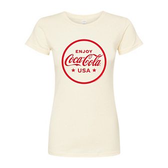 Juniors' Coca-Cola USA Fitted Coke Graphic Tee