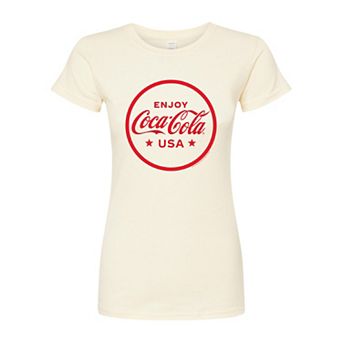 Juniors' Coca-Cola USA Fitted Coke Graphic Tee