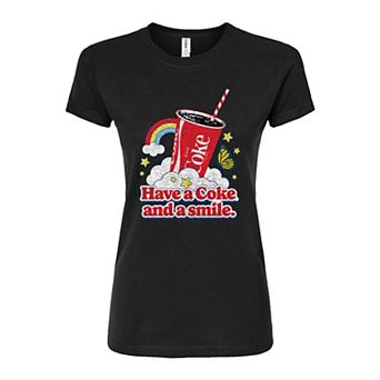 Juniors' Coca-Cola Have A Coke Fitted Coke Graphic Tee