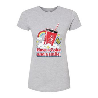 Juniors' Coca-Cola Have A Coke Fitted Coke Graphic Tee