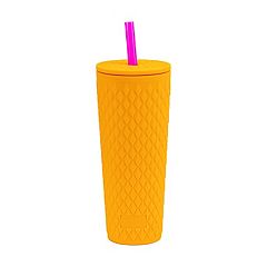 Cupture Classic 24oz Candy Tumbler in Orange with Matching Straw