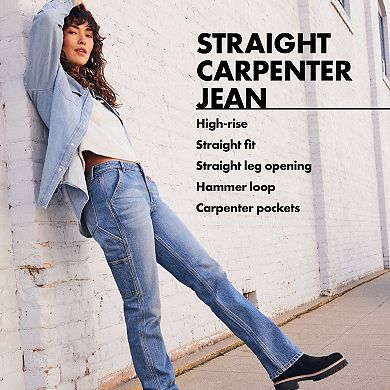 Women's Wrangler High Rise True Straight-Leg Carpenter Jeans
