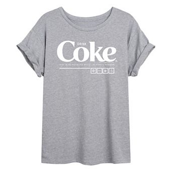 Juniors' Coca-Cola Drink Coke Oversized Coke Graphic Tee