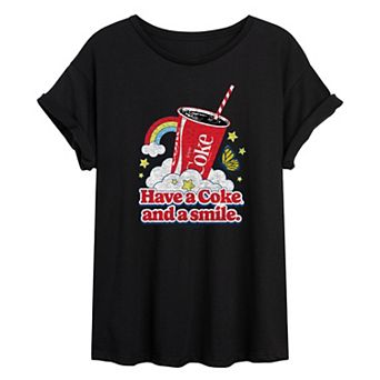 Juniors' Coca-Cola Have A Coke Oversized Coke Graphic Tee