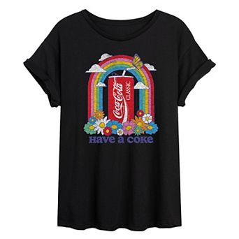 Juniors' Coca-Cola Have A Coke Oversized Coke Graphic Tee