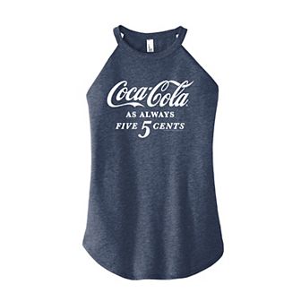 Juniors' Coca-Cola Five Cents High Neck Coke Graphic Tank Top